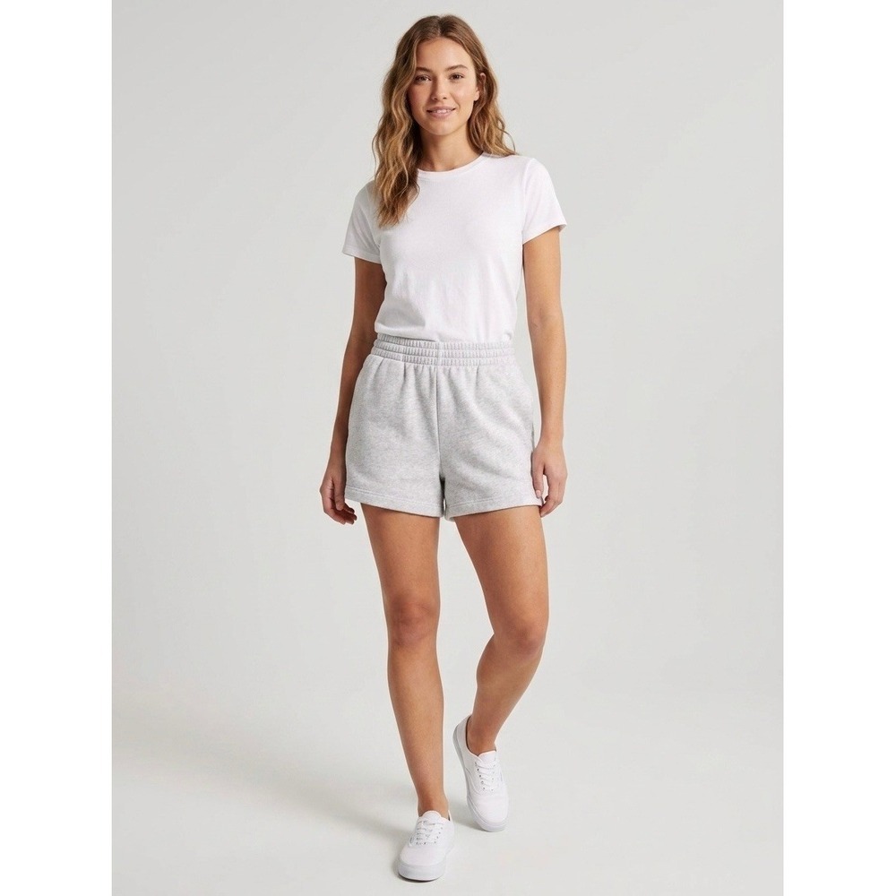 Abercrombie & Fitch Womens XS Gray Fleece Lounge Shorts High Rise Sweat Shorts